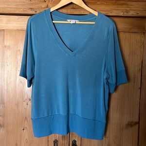 Athleta Blue Short Sleeved Top